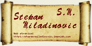 Stepan Miladinović vizit kartica